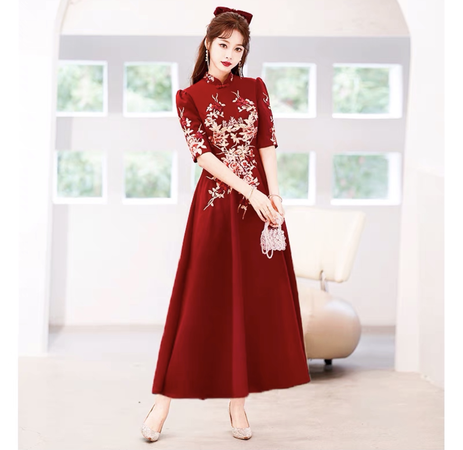 Sườn Xám Cách Tân Dáng Chữ A Thiết Kế Không Đồng Đều Phong Cách Trung Hoa  Mới Cho Nữ - Đầm, váy nữ | ThờiTrangNữ.vn